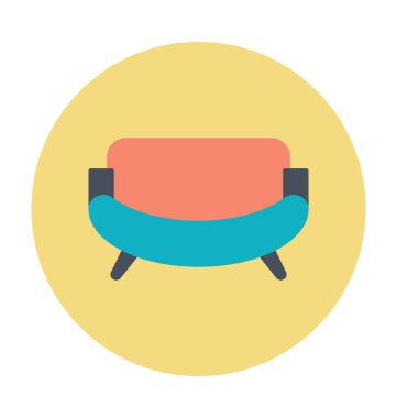 Renkli vektör simge kanepe