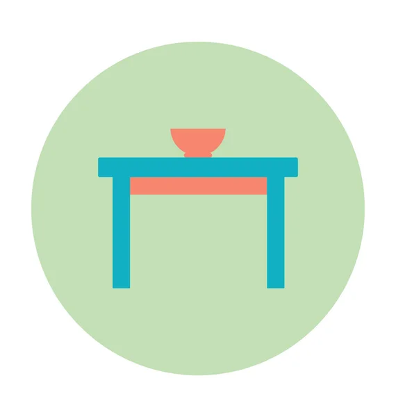 Vierkante Tafel Gekleurde Vector Icon — Stockvector