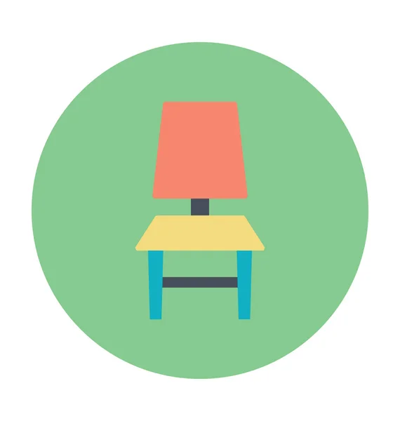 Chair Colored Vector Icon — Stock Vector