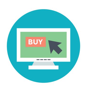 Satın Online renkli vektör simgesi