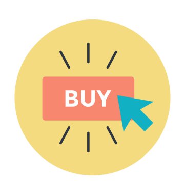 Satın Online renkli vektör simgesi