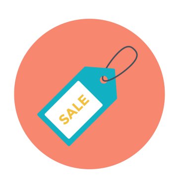 Satılık etiketi renkli vektör simgesi