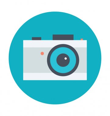 Kamera renkli vektör simgesi