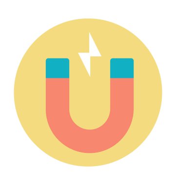 Mıknatıs renkli vektör simgesi