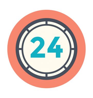 Tam hizmet renkli vektör simgesi