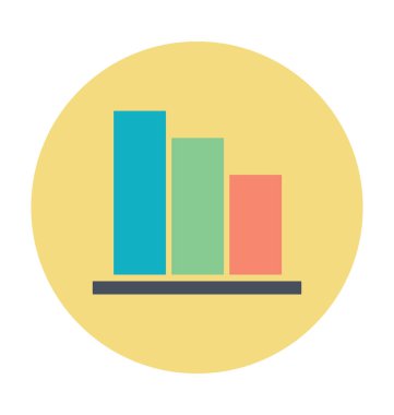 İstatistik renkli vektör simgesi