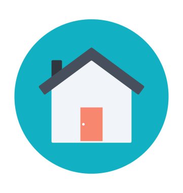 ev renkli vektör simgesi