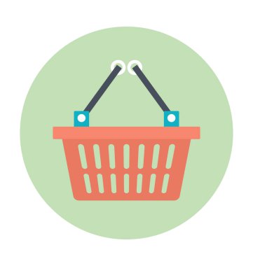 Alışveriş sepeti renkli vektör simgesi