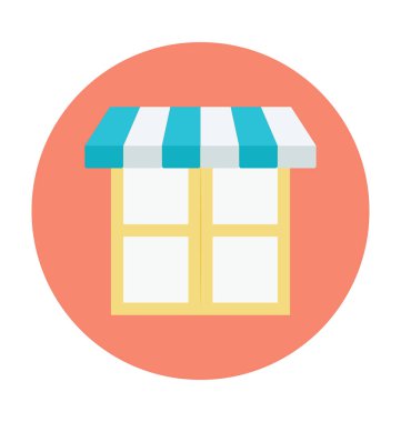 Pazar renkli vektör simgesi