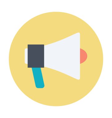 Megafon renkli vektör simgesi