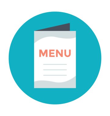 Yemek menü renkli vektör simgesi