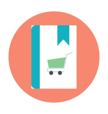 Kitap renkli vektör simgesi alışveriş