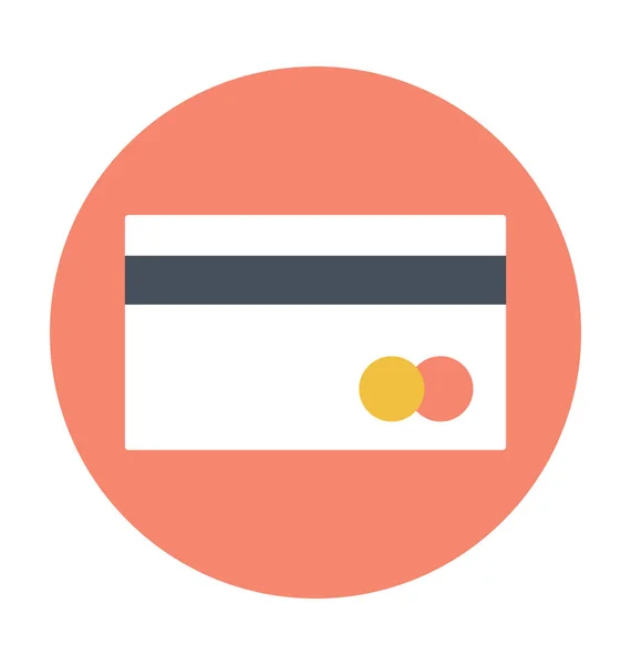 Kreditkarte Farbiges Vektor Symbol — Stockvektor