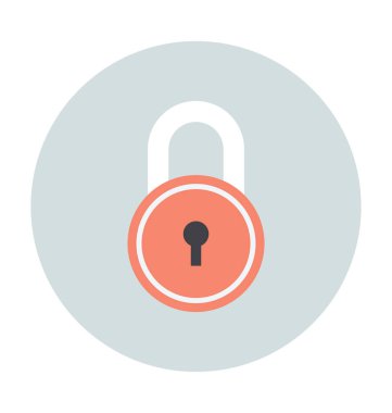 kilit renkli vektör simgesi