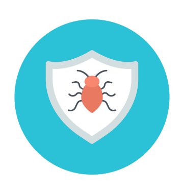 Virüsten koruma renkli vektör simgesi