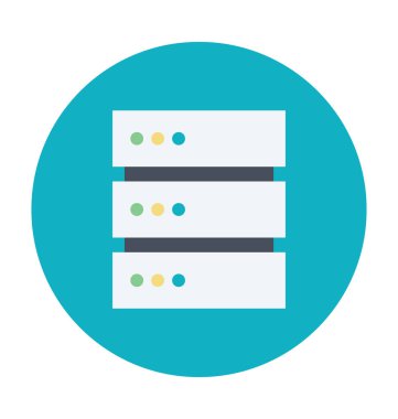 Veritabanı renkli vektör simgesi