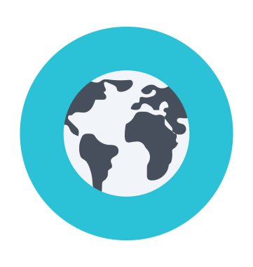 Dünya renkli vektör simge