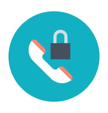 Telefon kilit renkli vektör simgesi