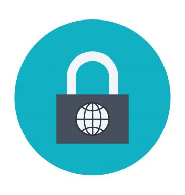 Asma kilit renkli vektör simgesi