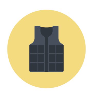 Yelek renkli vektör simgesi