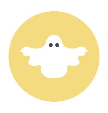 Cadılar Bayramı hayalet renkli vektör simgesi