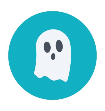 Hayalet renkli vektör simgesi
