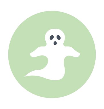 Hayalet renkli vektör simgesi