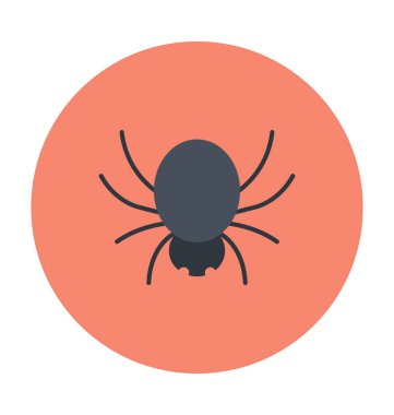 Halloween örümcek renkli vektör simgesi