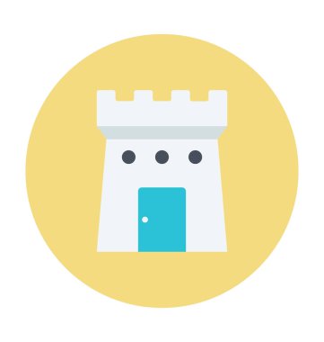 Cadılar Bayramı Mansion renkli vektör simgesi