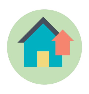 Konut piyasası renkli vektör simgesi