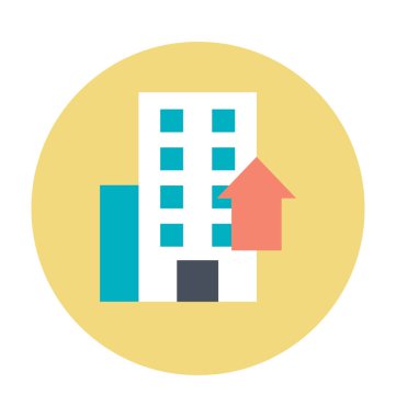 Bina değeri renkli vektör simgesi