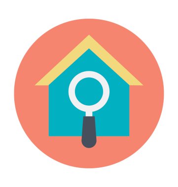 Arama Ana sayfa renkli vektör simgesi