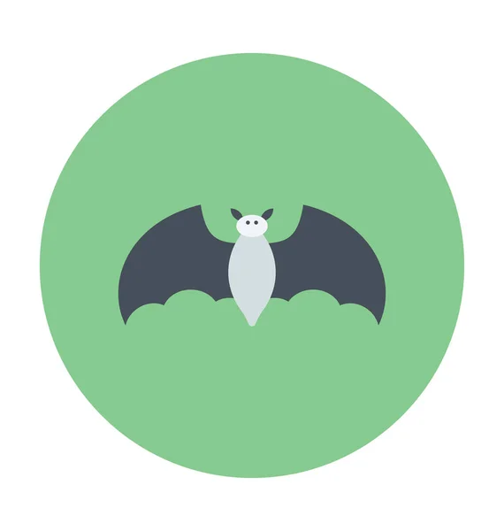 Halloween Bat Kolorowe Ikony Wektor — Wektor stockowy