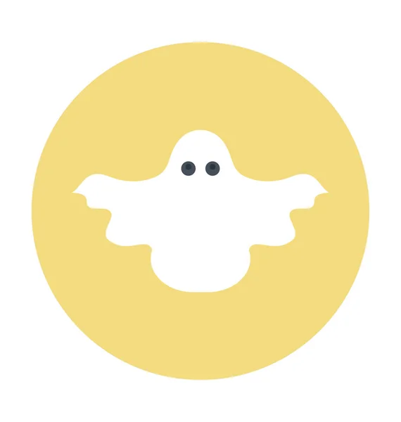 Halloween Fantasma Coloreado Icono Del Vector — Archivo Imágenes Vectoriales