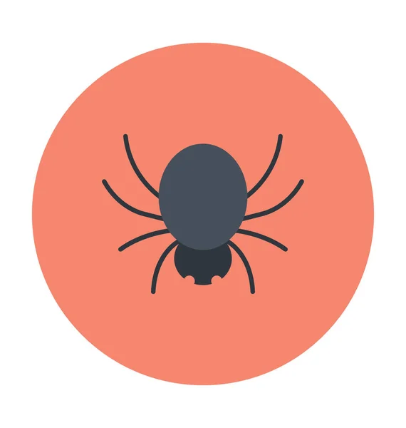 Halloween Spider Colored Icon — стоковый вектор