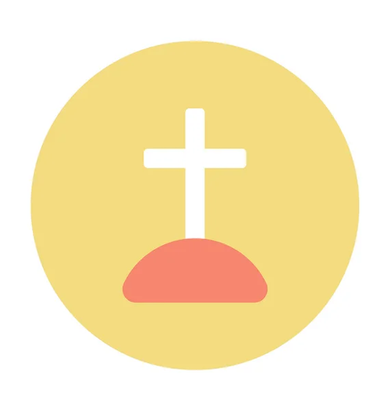 神聖な十字の色ベクトルのアイコン — ストックベクタ