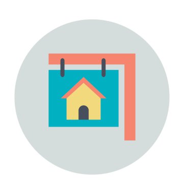 House Satış renkli vektör simge için