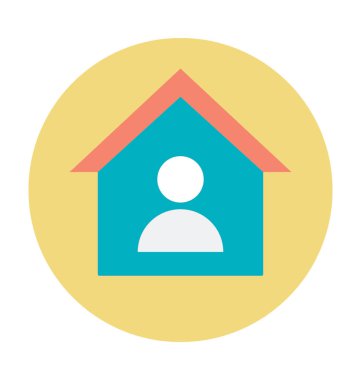 Emlakçı renkli vektör simgesi