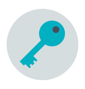 Retro anahtar renkli vektör simgesi