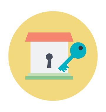 Emlak renkli vektör simgesi