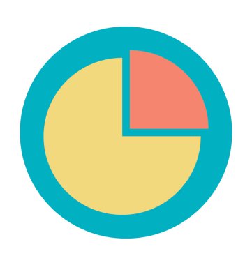Pasta grafik renkli vektör simgesi 