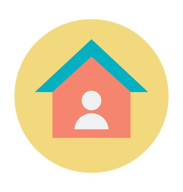 Ev sahipliği renkli vektör simgesi