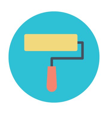 Boya silindiri renkli vektör simgesi