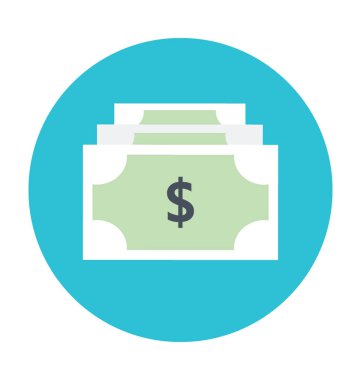 Dolar renkli vektör simgesi