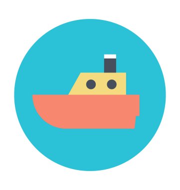 Gemi renkli vektör simgesi