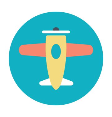 Jet eğitim renkli vektör simgesi