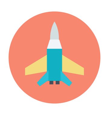 Jet renkli vektör simgesi