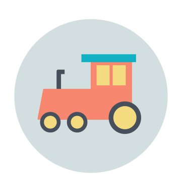 Lokomotif motoru renkli vektör simgesi