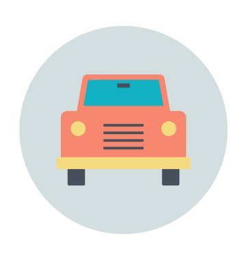 Lüks araba renkli vektör simgesi