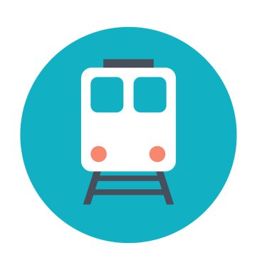 Tren renkli vektör simgesi